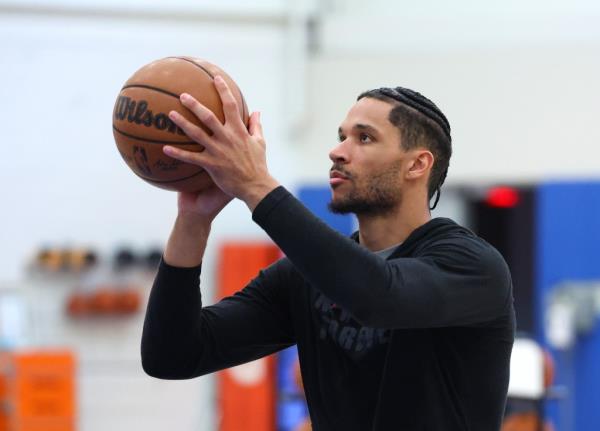 Josh Hart at Knicks practice on Sunday.