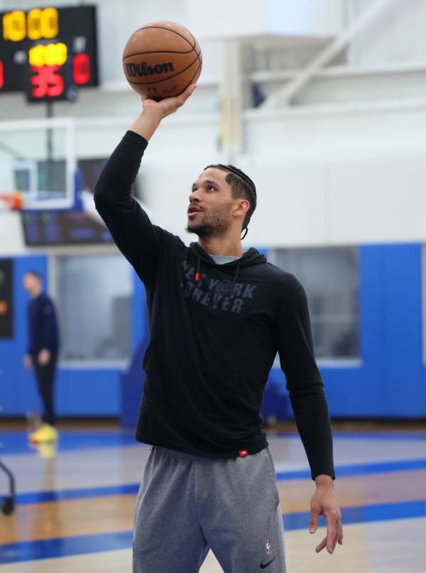 Josh Hart during Knicks practice on May 5, 2024.