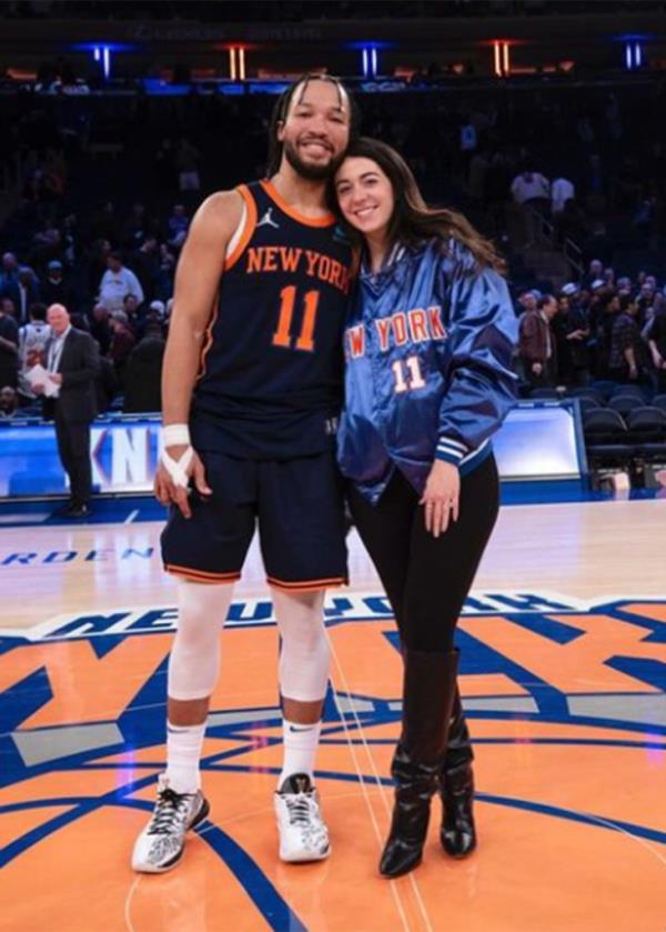 Jalen Brunson and Ali Marks at Madison Square Garden. 