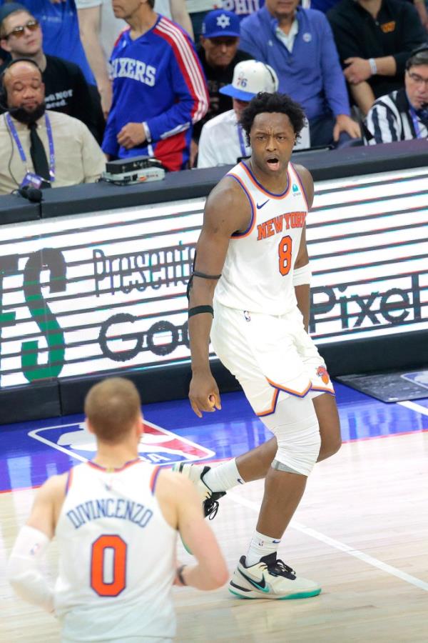 OG Anunoby helped keep Tobias Harris scoreless in Game 6.